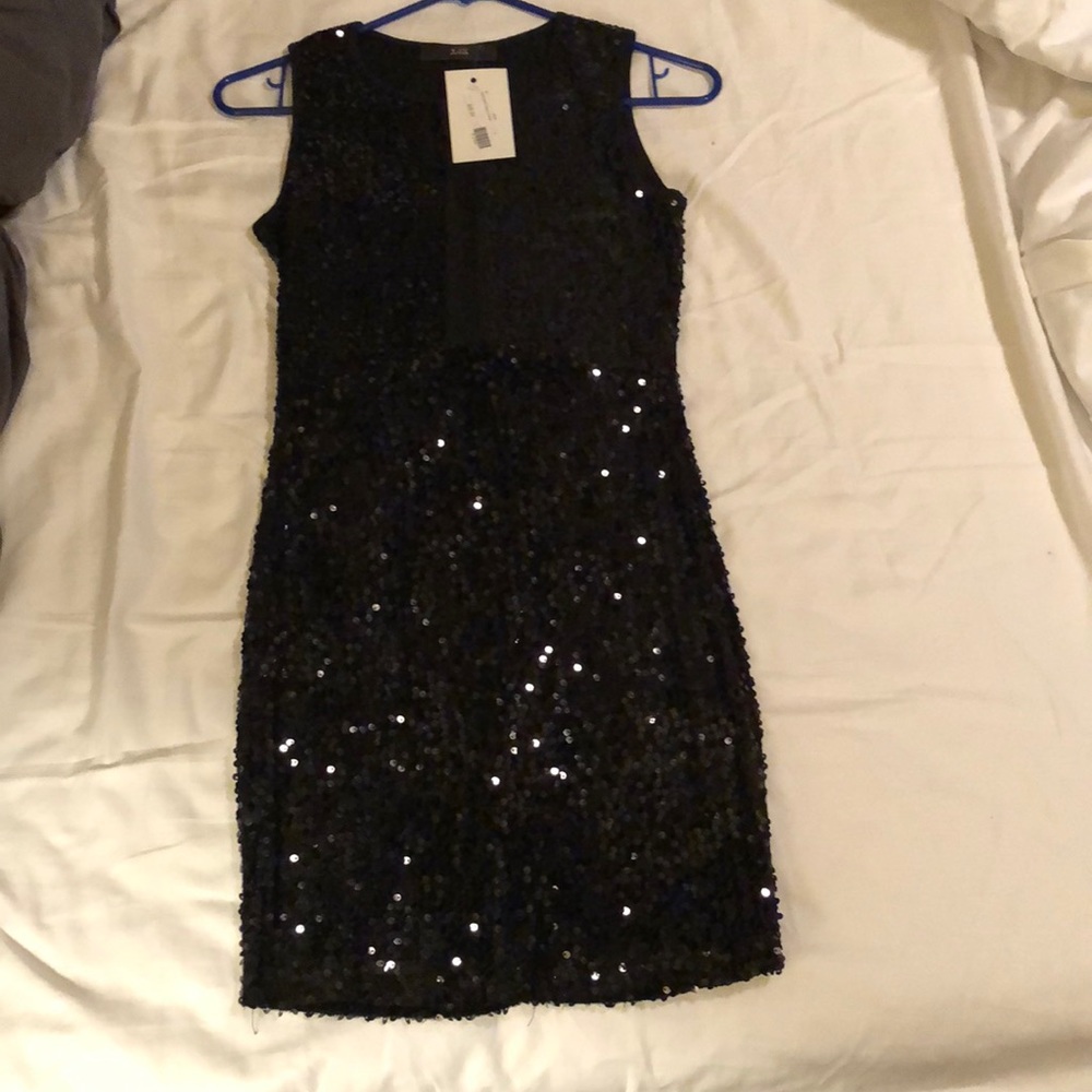 Little black sequin dress, Lush size S NWT